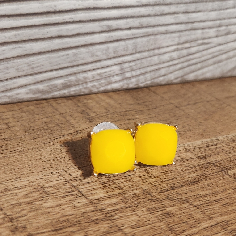 Yellow Stud Earrings